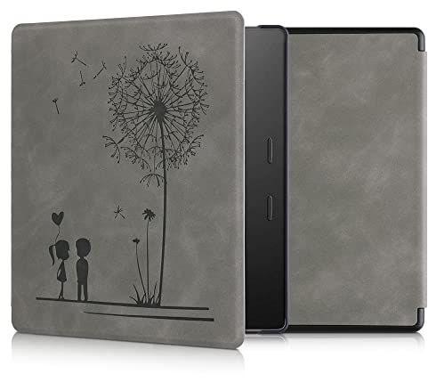 kwmobileÉtui Compatible avec Amazon Kindle Oasis 10. Generation Coque - Étui à Rabat magnétique tabletteeReader Similicuir - Gris