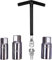 Mr Gadget's Solutions Juego de llaves de bujía de 16 mm, 18 mm y 21 mm, agarre antideslizante, mango en T, llave flexible, 4 unidades, barra en T, juego de llaves de bujía resistente, negro, rojo