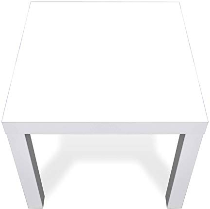 banjado® Glasplatte mit Farbe weiß für Tisch 55 x 55 cm/Tischplatte aus Sicherheitsglas kompatibel mit IKEA Tisch Lack/Tischplatte Glas für Beistelltisch, Couchtisch/Tisch Platte
