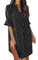 Women's V Neck Tunic Dress Summer T Shirt Casual Mini Dress Puff Half/Long Sleeve Flare Work Dresses Black White Polka dot S
