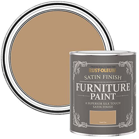 Rust-Oleum Brown Furniture Paint in Satin Finish - Fired Clay 750ml