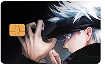 WeebNation Satoru Gojo - Jujutsu Kaisen - 4pcs Anime Card Sticker for Debit, Credit Card Skin - Cover and Personalize Bank Card - Tearproof, Waterproof Card Cover - Highest-Grade Quality, No Bubble