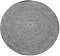 CASAVANI Indischer Handgefertigt Geflochtener Teppich Handblockdruck Bereich Teppich Küche Esszimmer Teppich Wohnzimmer Baumwolle Teppich Outdoor Jute90 x 90 cm (3 x 3 Fuß im Quadrat)