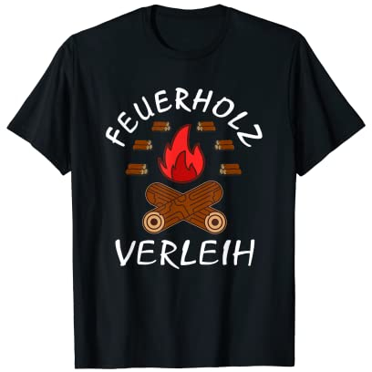 Herren Feuerholz Verleih Forst Landwirt Geschenke Vintage Brennholz T-Shirt