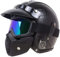 Motorradhelm Jethelm 3/4 Retro Lederhalbhelm Moped Sicherheitssturzhelm DOT ECE Zertifiziert Rollerhelm Jethelm,F-M=（57~58cm）