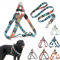 Hundegeschirr und Leine, hübsches Muster, Anti-Zug-Hundegeschirr, Welpenweste, Outdoor, bequemes Spazierengehen für kleine, mittlere und große Hunde, Mops, Bulldogge, Mastiff, Ethno-Design, Größe L