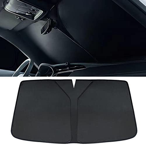 LUKBUT Apto para Audi Q2 2015-2023 Parabrisas Parasol, Parabrisas Delantero Cortina de Coche, Parabrisas de Coche Parasol Plegable, Negro Parasol de Coche