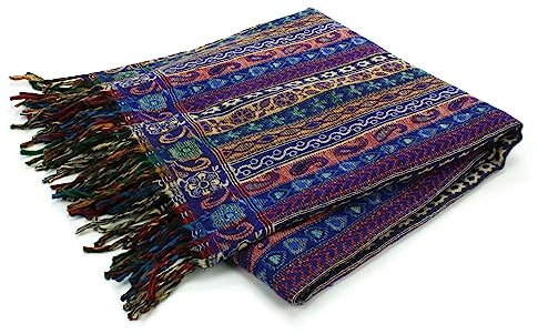 LOUDelephant Handgewebte Meditations-Decke, 504, 200cm x 95cm