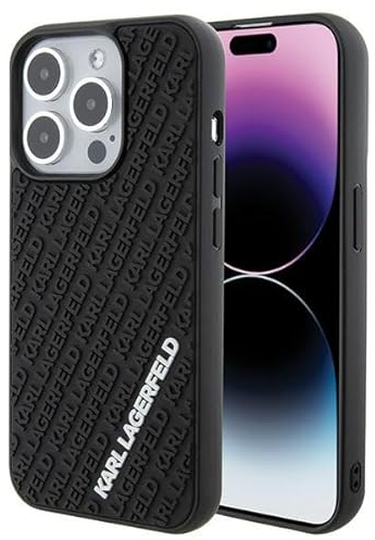 Karl Lagerfeld KLHCP15L3DMKRLK Hülle für iPhone 15 Pro 6.1 Schwarz hardcase 3D Rubber Multi Logo