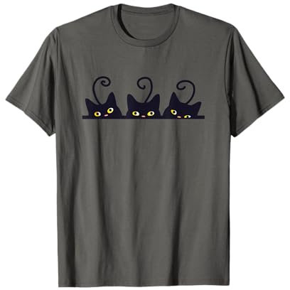 3 Black Cats Funny Cat Lovers Design Women Men Girl Boy Cat T-Shirt