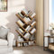 YITAHOME Tree Bookshelf, Floor Standing Bookcase with Wooden Drawer Industrial Shelving Units Display Storage Shelf for Living Room,Home,Office, Rustic Brown Book shelves