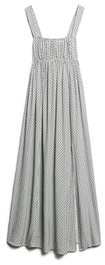 Superdry Damen Maxikleid mit Nackenhalter zum Binden Einfarbig Cross Geo 38