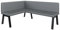 FURNISTAR Eckbank Akiko Metal A - Eckbankgruppe für Ihrem Esszimmer, Küche modern, Sitzecke, Essecke. Perfekt für Küche, Büro und Rezeption. Solide und Starke Verarbeitung. (128x168-Links-Soft29)