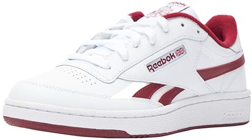 Reebok Unisex Club C Revenge Sneaker, White/White/Classic Burgundy, 42 EU