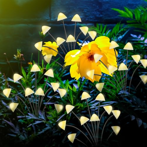 Solar Pilzlampe, Außen Wasserdicht Solargarten Pilzlampe, Pilz Solar Pilzlampe Garten, Pilz Solarleuchten, Pilz Lichterkette, Solar Lichterkette Pilze Aussen,pilz lampe,mushroom lamp
