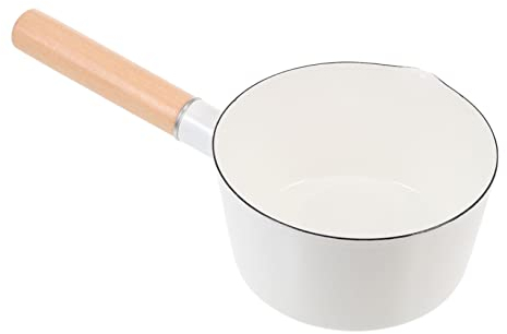 Alipis Cacerola Con Mango De Madera De Japonés Esmaltada Para El Hogar Cacerola Antiadherente Para Leche De Bebé Cacerola Portátil Para Hervir Agua