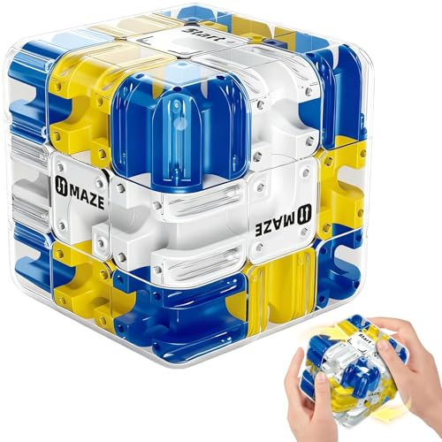 Large Labyrinth 3D Puzzle Maze Cube, Engaging Brain Teaser Toy, Spatial Awareness Maze Puzzle Cube Fidget Toys for Adults Teen Boys, Stress Relief & Logic Development, Educational Focus Game Gift