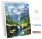 MEIYUDA Peinture par Numero Adulte avec Cadre, Rivière de Montagne DIY Peinture à l'huile par Numéros sur Toile Artisanat avec Pinceaux Peintures Acryliques Paysage, Decoration Maison Cadeau 30x40cm