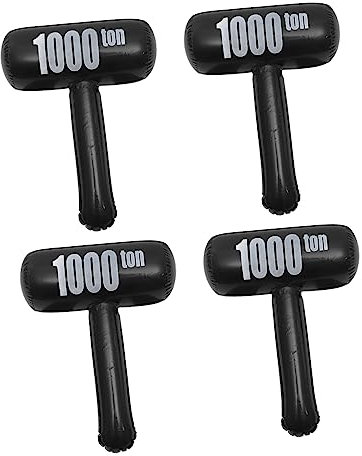 Gogogmee 4pcs Inflatable Hammer Decor Hammer Inflatable Toy Pool Toys for Water Fighter Hammers Hammer Sledgehammer Inflatable Bat Hammer Pounding Toy Plastic