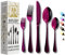 AlHakimi Royal Purple 20-Piece Dinner Set for 4, 20-Piece Cutlery Set, Stainless Steel, Purple, Ornate, High Grade Mirror Finish, Dishwasher Safe, Special Occasions, Gifting, Dining