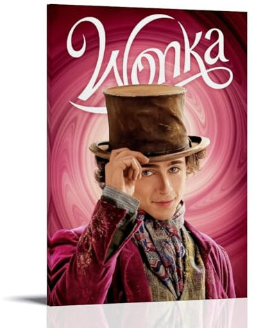 TPLLPK Filmposter Willy Wonka 2023, dekoratives Gemälde, Leinwand, Wandposter und Kunstdruck, moderne Familienschlafzimmer-Dekoration, Poster, 60 x 90 cm
