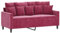 HETFTJN Recamiere Schlafsofa Bigsofa Lounge Sofa - 2-Sitzer-Sofa Weinrot 140 cm Samt für Schlafzimmer Büro Relaxationsraum Sitzzimmer