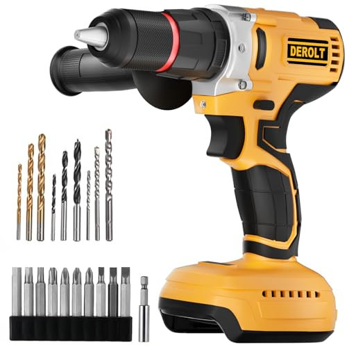 20V Brushless Cordless Hammer Drill for Dewalt 20V MAX Battery, Compact Impact Screwdriver, 1/2 Hammer Drill for Variable Speed Concrete,