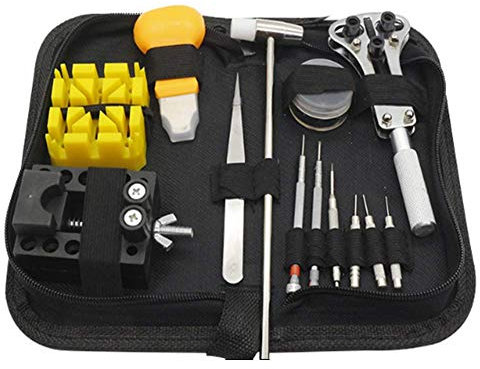 Watch Repair Kit,Watch Case Opener Spring Bar Tools with Carrying Case,Watch Battery Replacement and Link Remover Tool for Repairing Various Watches