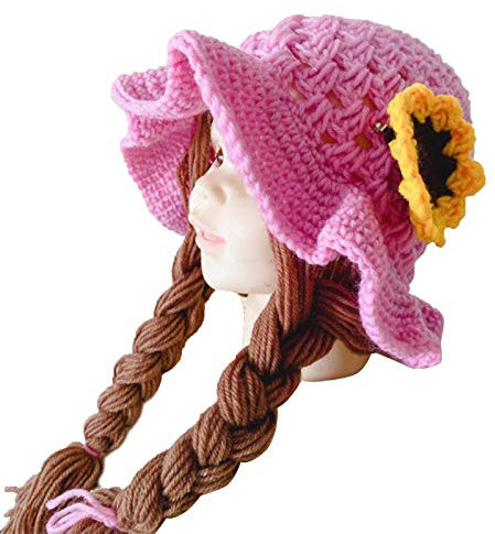 Greabuy Chapeau de fête amusant en crochet avec cache-oreilles pour Pâques