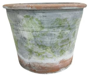 Vintage Hydrangea Pot Planter, Rustic Terracotta Plant Pot, Aged Grey Stone Cement Bulb Garden Planter, Indoor Outdoor House Plant Cover