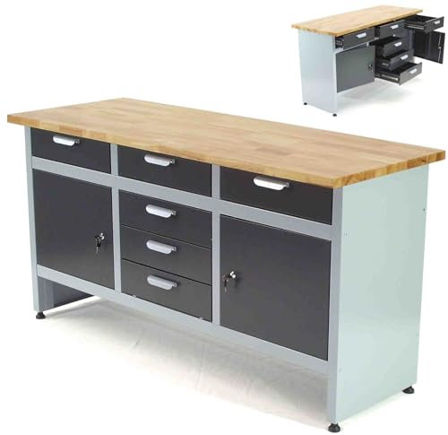 Werkbank Werktisch 6 Schubladen Montagewerkbank Schubladenschrank Werkzeug 06277 AWZ