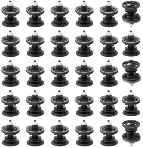 UOCAI 30 Piezas Grapas Coche, 7l6868243 Remaches Plastico Coche Paneles de Puerta Clips de Fijación para Panel Interior Coche Cierre Compatible con VW Golf 5 6 7 T4 T5 Passat Polo Skoda Caddy Audi