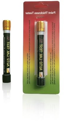 DIYCUT Spessimetro Vernice Auto, Auto Lak Test Penna, Misuratore di Spessore Vernice, con Punta Magnetica e Scala Cromatica su Scala Micrometrica, per Auto, Carrozzerie, Lavori di Verniciatura