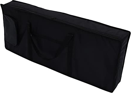 MUELODSIC Oxford Cloth Electronic Keyboard Bag with Padding and Accessory Pocket Outdoor Handbag for Key Electric Piano Black Protective Case for Keyboard Transport