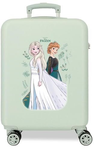 Joumma Disney Frozen Nature Kabinenkoffer, Grün, 38 x 55 x 20 cm, starr, 2,35 kg, seitlicher Kombinationsverschluss, ABS, 35 l, Handgepäck