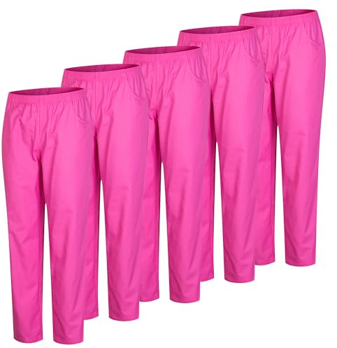 Confezione da 5 Pezzi - Pantaloni Sanitari Unisex Vita Elastica UNIFORMEES Sanitari 5-8312