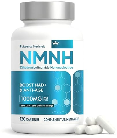 NMNH 1000mg Par Portion, 120 Gélules Resvératrol Supplément NAD+, Anti Âge Et Énergie Cellulaire, Sans Gluten Sans OGM