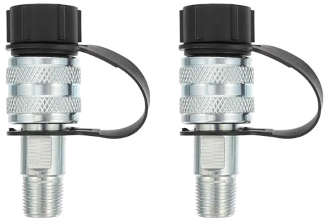 KAJNBN Raccordo Idraulico Rapido 2 Pezzi Zg3/8 Connettore Femmina ad Alta Pressione in Acciaio Resistente alla Ruggine per Tubi Olio