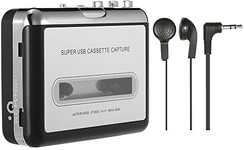 Docooler USB Convertidor Cinta a MP3 and Cassette Player,convierte los cassettes de audio a los cassettes de MP3 digitales para grabar en MP3 o Windows