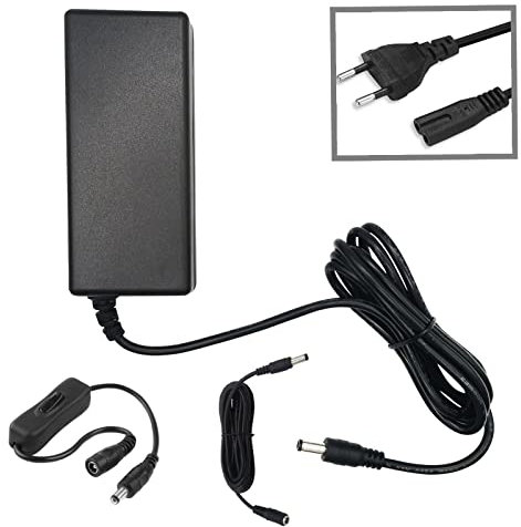 MyVolts 12V EU-Netzteil kompatibel mit LaCie Porsche P'9233 USB 3.0 3TB Externe Festplatte - mit Verlängerungskabel und Inline-Schalter