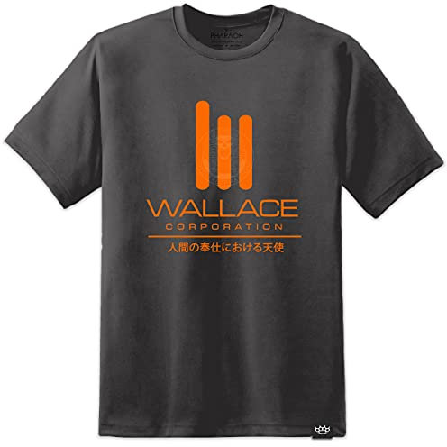 Digital Pharaoh - Bladerunner Wallace Corporation Logo T Shirt Nexus 6 Tyrell Corp (as8, Alpha, x_l, xx_l, Regular, Regular, Charcoal)