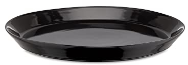 Alessi Tonale | DC03/1 B - Set di 4 Piatti Piani in Ceramica Stoneware, Nero