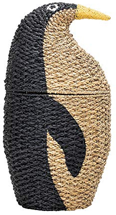 Bloomingville Korb mit Deckel, schwarz, 37xH69