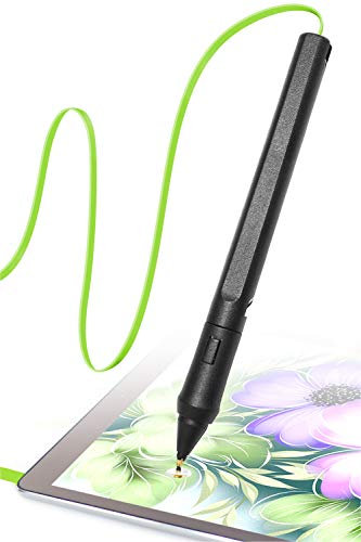 SonarPen - Lápiz Capacitivo Inteligente Sensible a la presión con rechazo de Palma y botón de Acceso Directo Bateria Menos. Compatible con iPhone/iPad/Android/Switch/Chromebook Verde neón