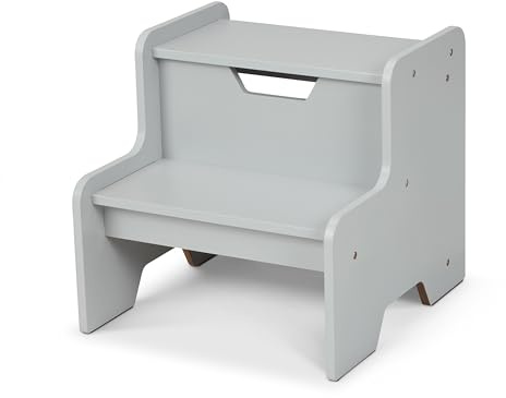 Melissa & Doug Kids Furniture Wooden Step Stool - Gray