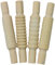Kids B Crafty - Kids Rolling Pin Set Wooden 4 Textured Play Dough Rolling Pins for Dough, Crafts, and Baking - Clay Roller 21cm x 3.6cm
