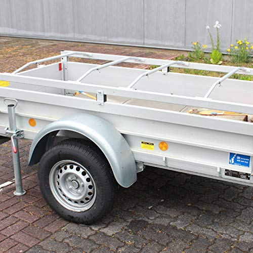 4X Alu-Bügel XL für Anhänger Flach-Planen verstellbar 1300-2100mm Planenstütze