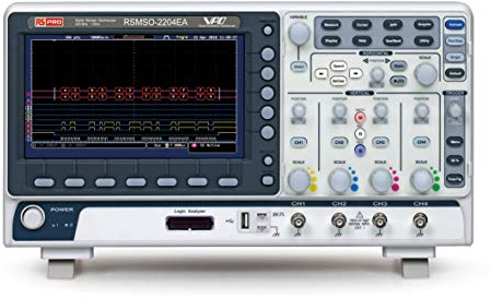 RS PRO RSMSO-2204EA Mixed-Signal Tisch Oszilloskop 4-Kanal Analog / 16 Digital 200MHz CAN, IIC, LIN, RS232, RS422,