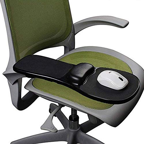 HANHAN Ergonomischer Schreibtisch- und Stuhl-Handgelenkauflage für Computer, drehbar, Maus-Pad-Halterung, verstellbare Ellenbogen-Armlehne, Halterung für Bürostuhl/Schreibtisch
