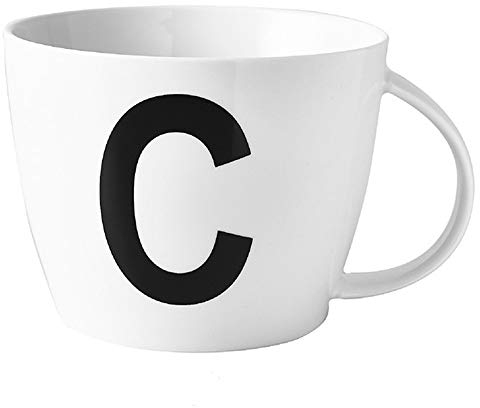 MUXUE Tasses à Thé De Grande Capacité, Tasse De Lait pour Petit Déjeuner 800 ML, Tasses De Lait d'Avoine Lettre a, Tasses à Thé en Céramique comme Cadeaux pour Les Amis Et Les Familles (C)
